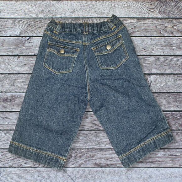 Vintage Gymboree girls "BON VOYAGE" sz 2T CAPRIS...medium BLUE DENIM....RARE! - Picture 1 of 8